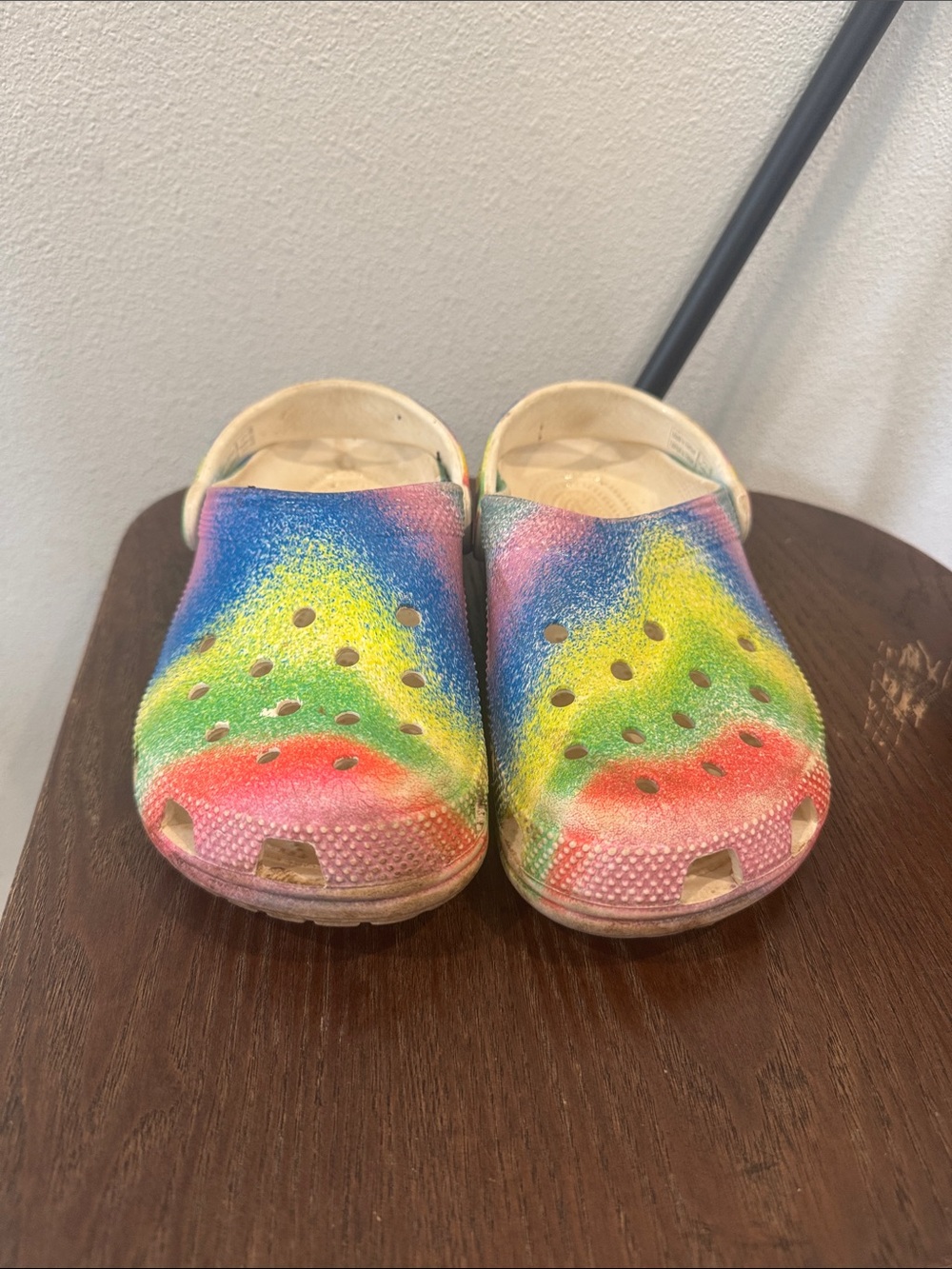 Kids Rainbow Tie-Dye Slip-On Crocs